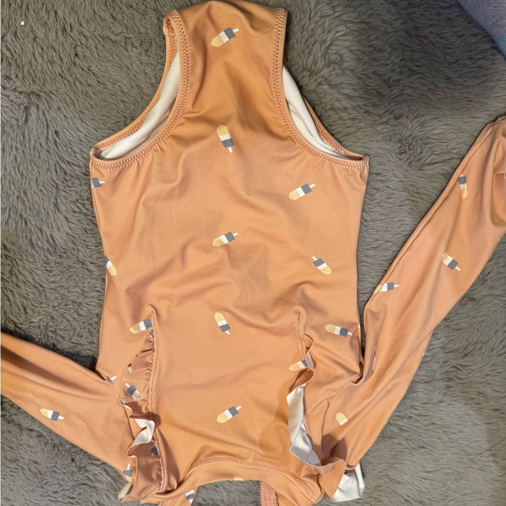 Miles the Label Peach Swimsuit with Ice Cream Print